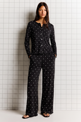 DOWNTOWN - Ivory Dream Set (Heart Printed) - Black