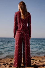 DOWNTOWN - Ivory Dream Set (Heart Printed) - Maroon