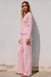 DOWNTOWN - Ivory Dream Set (Heart Printed) - Nude Pink