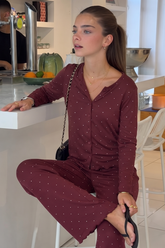 DOWNTOWN - Ivory Dream Set - Maroon