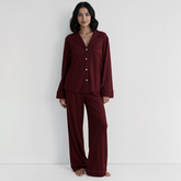 Cloud Pajama Set - Maroon