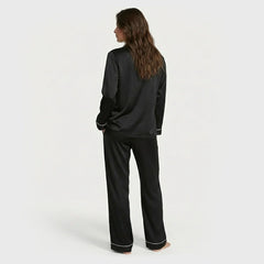 Premium Silk Pajama Suit - Black