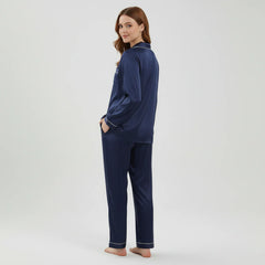 Premium Silk Pajama Suit - Blue
