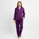 Premium Silk Pajama Suit - Purple
