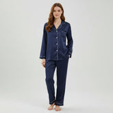 Premium Silk Pajama Suit - Blue