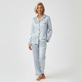 Premium Silk Pajama Suit - Grey