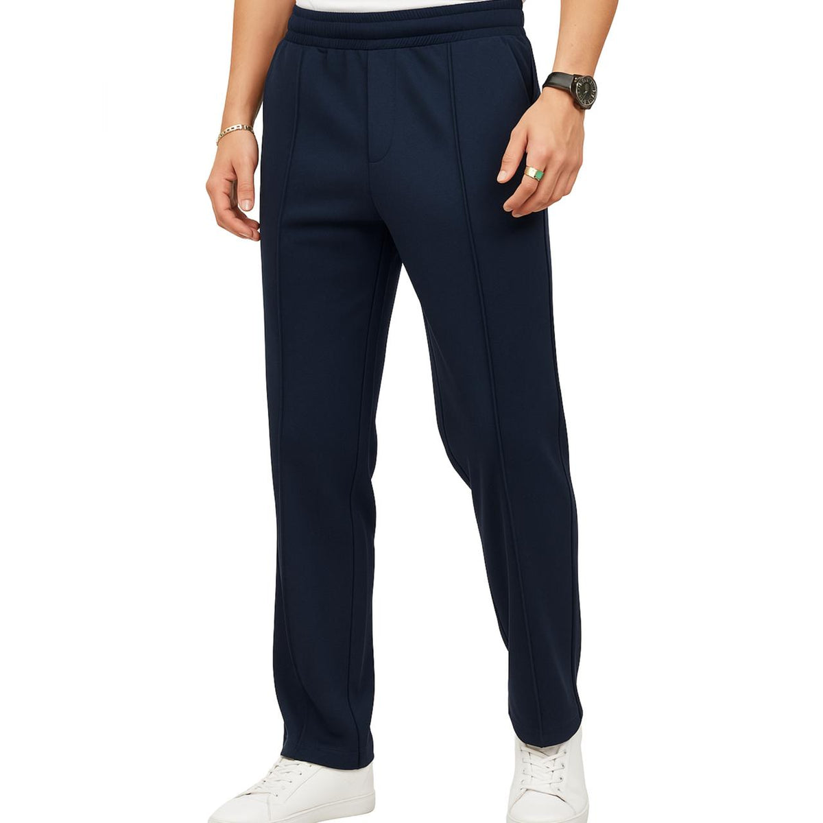 Pleated Trouser Navy Blue