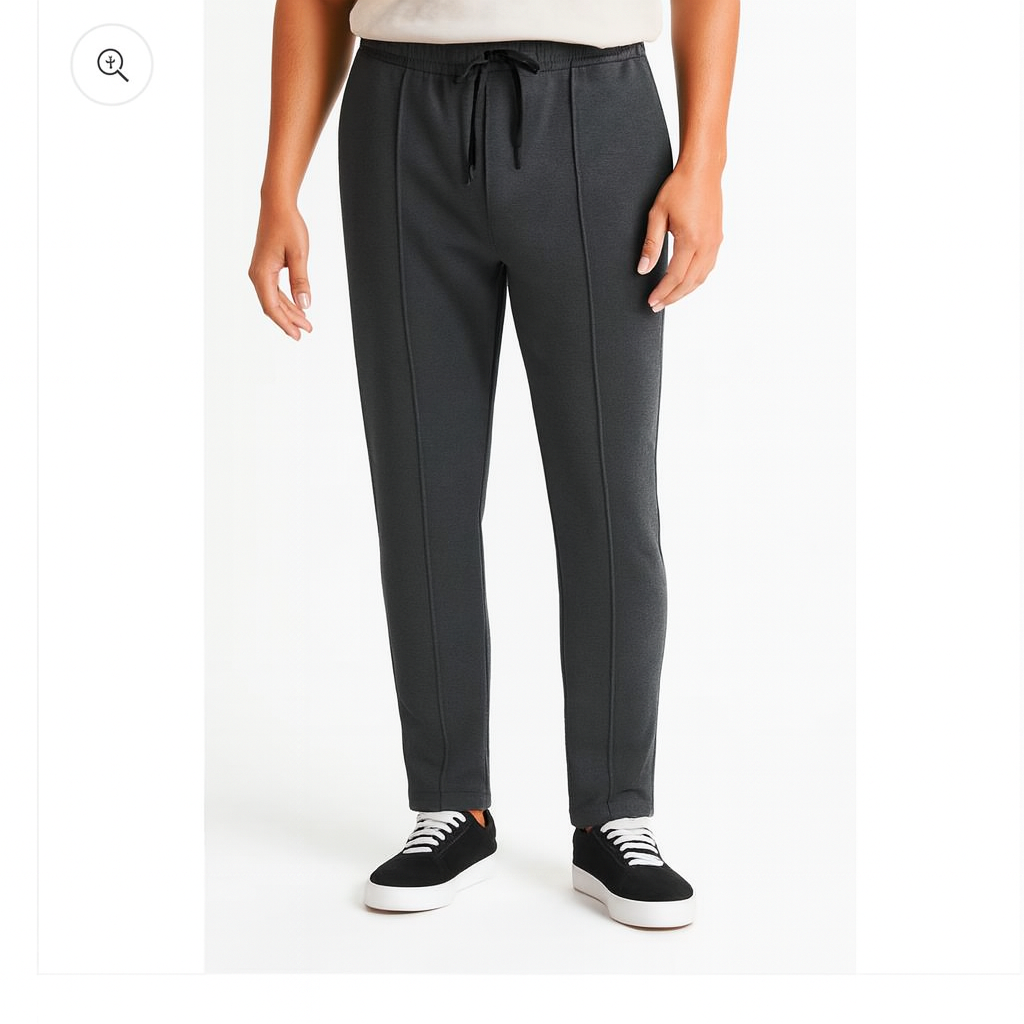 Pleated Trouser Charcoal Grey
