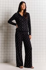 DOWNTOWN - Ivory Dream Set (Heart Printed) - Black