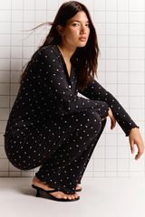 DOWNTOWN - Ivory Dream Set (Heart Printed) - Black