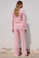 DOWNTOWN - Ivory Dream Set (Heart Printed) - Nude Pink