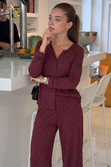 DOWNTOWN - Ivory Dream Set - Maroon