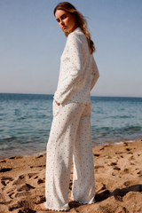 DOWNTOWN - Ivory Dream Set (Heart Printed) - Oat Milk