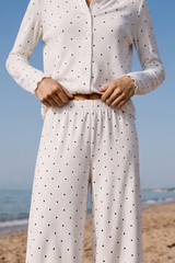 DOWNTOWN - Ivory Dream Set (Heart Printed) - Oat Milk