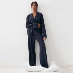 Cloud Pajama Set - Navy Blue