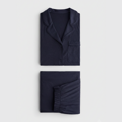 Cloud Pajama Set - Navy Blue