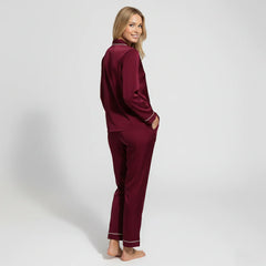 Premium Silk Pajama Suit - Maroon