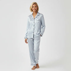 Premium Silk Pajama Suit - Grey