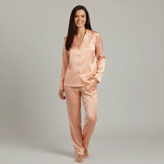 Premium Silk Pajama Suit - Dusty Rose